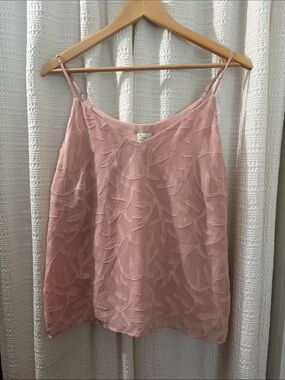 Pink Embroidered V-Neck Camisole Top